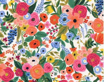 RPC Wildwood - Petite Garden Party - Cream Fabric | Cotton Fabric by the Yard Rifle Paper Co | Cotton + Steel Fabric RP104-CR1
