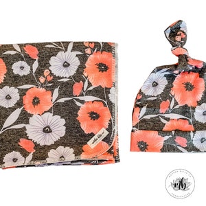 Black floral swaddle hot sale