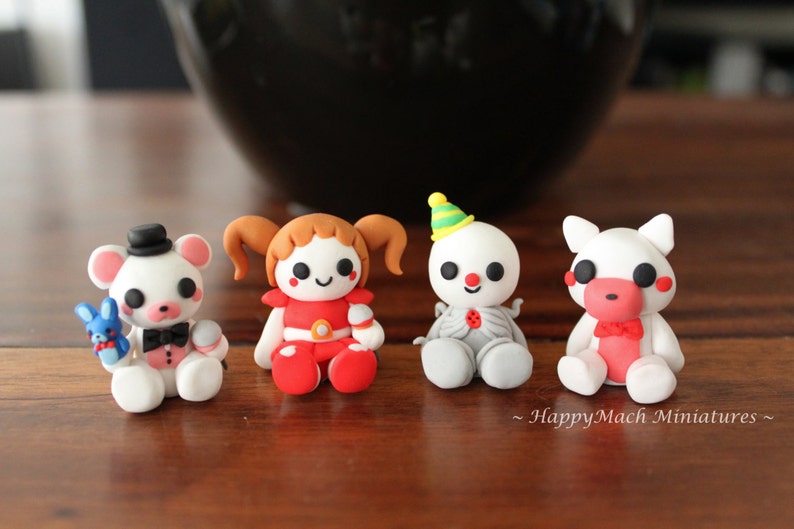 Five Nights At Freddy's: Sister Location Figures Polymer Clay FULL SET (x4)