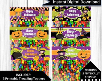 Halloween Festlichkeit Tasche Toppers Halloween Gastgeschenke Festlichkeit Taschen Halloween Gastgeschenke Gastgeschenke Kinder Halloween Party Candy Bag Toppers Printable
