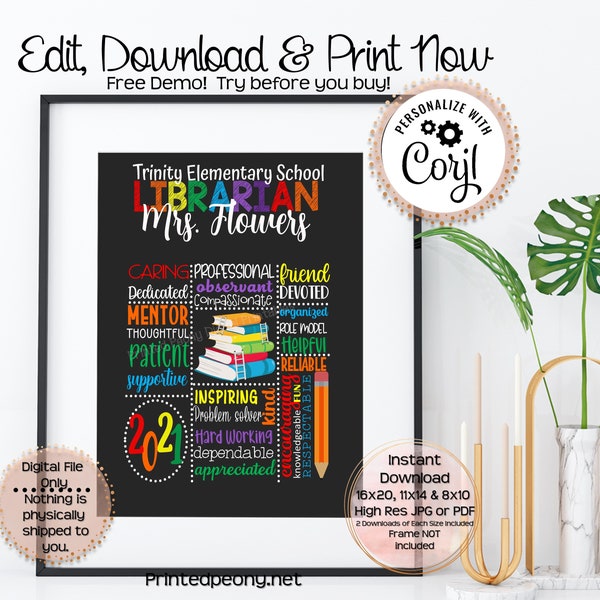 Librarian Thank You - Etsy
