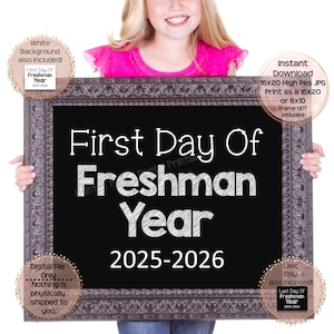 First & Last Day of Ninth Grade Printable Sign First Day of High School 9th Grade Photo Prop 1st Day Freshman Year Instant Download