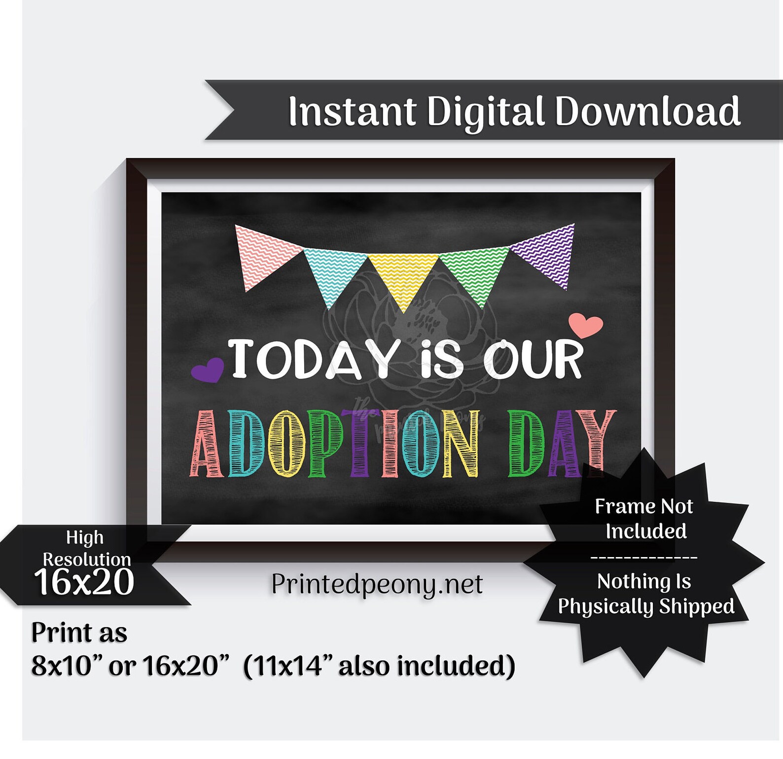 Today is Our Adoption Day Adoption Sign Adoption Announcement Adoption ...