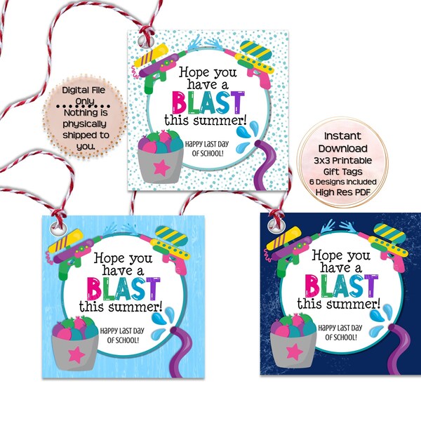 Last Day of School Gift Tag Have a Blast End of School Gift Tag from Teacher Last Day of School Gift Bag Label Printable Instant Download