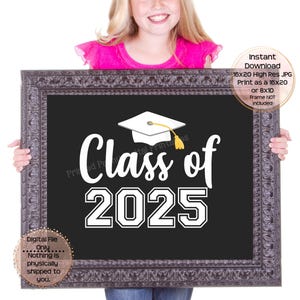 Printable Graduation Sign Graduation Party Decoration Senior 2024 Graduation Senior Photo Prop Class of 2024 Sign Printable Instant Download