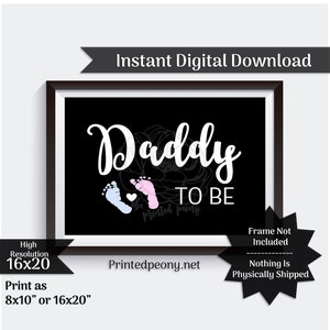 Daddy To Be Chalkboard Pregnancy Announcement Dad to Be Husband Pregnancy Reveal Baby Announcement Instant Download Digital Printable