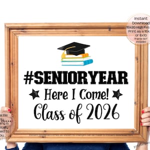 Last Day of Junior Year Printable Sign First Day Senior Year Here I Come Last Day Junior Year Class of 2024 Printable Instant Download