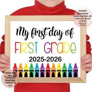 First Day of First Grade Printable Sign First Day of School Sign 1st ...