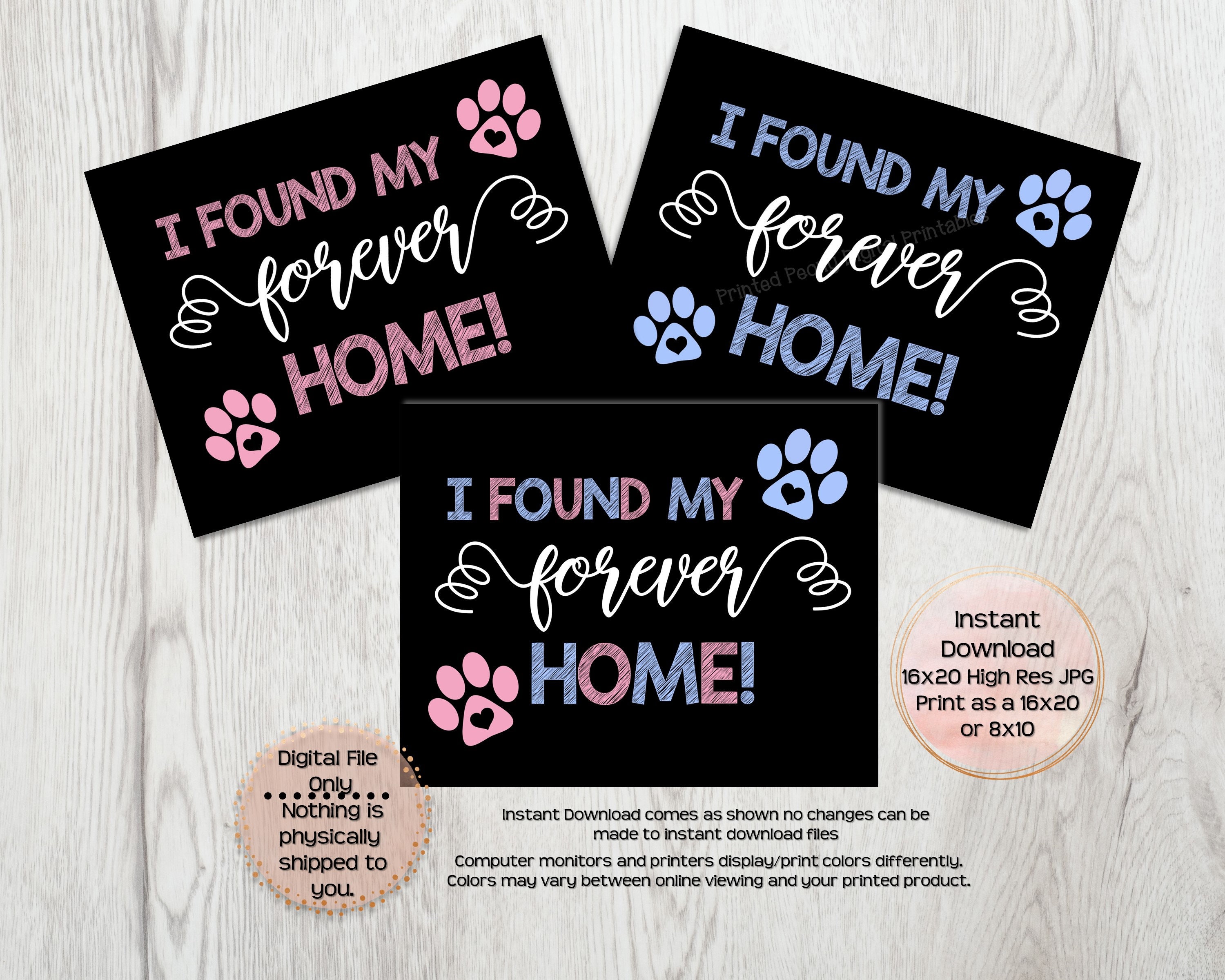 Pet Adoption Announcement New Pet Adoption Reveal Pet Rescue Photo Prop ...