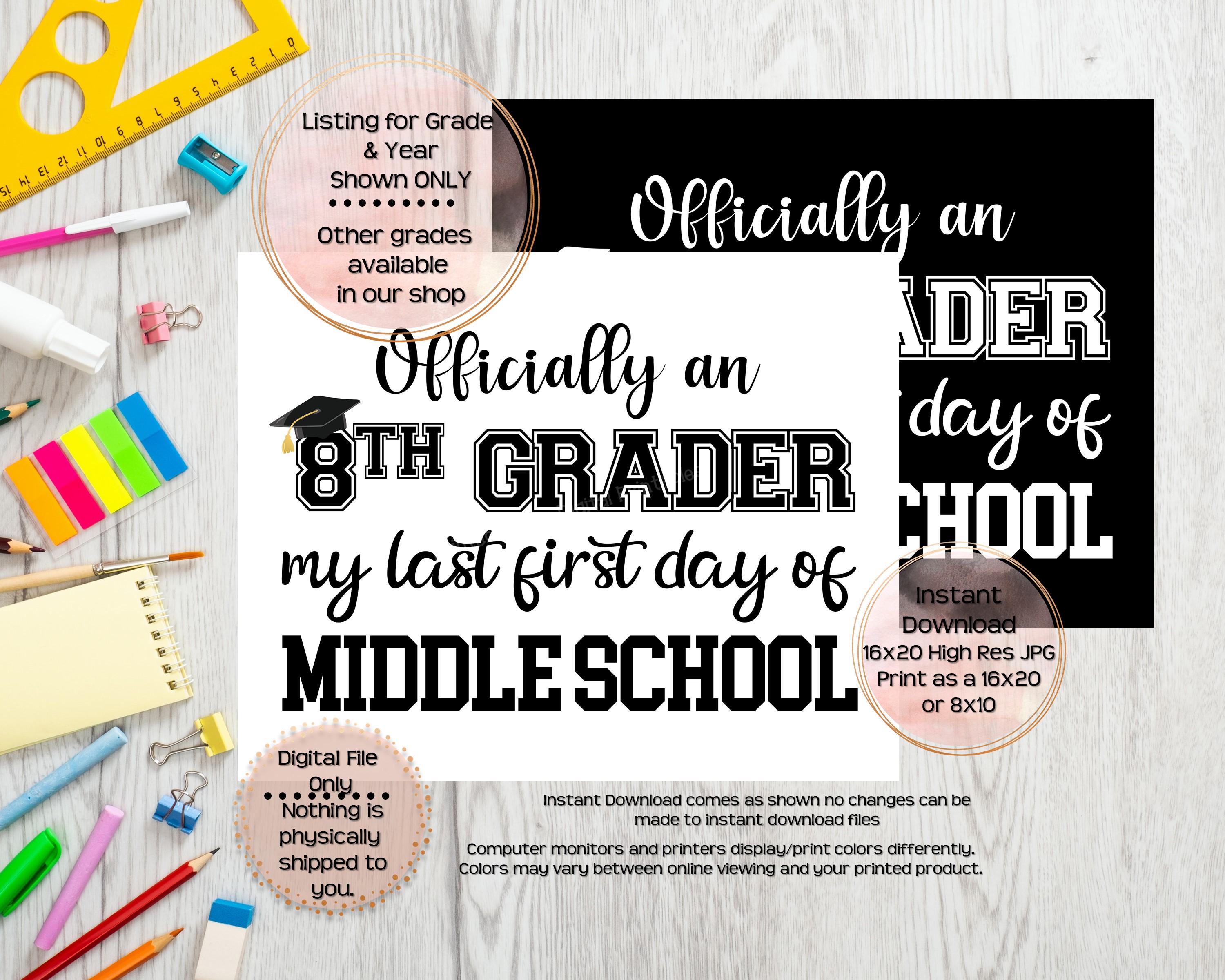 8th Grade Sign Printable