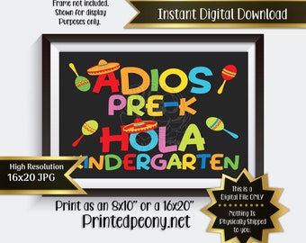 Last Day of Pre-K Printable Sign Last Day of School Sign Pre-K Photo Prop End of Preschool Printable Instant Download