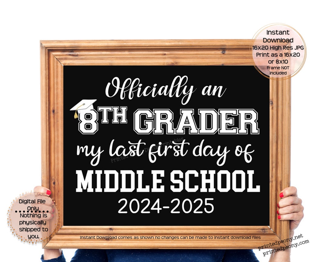 First Day of Eighth Grade Printable - Il 1080xN.6100295443 P3rs 