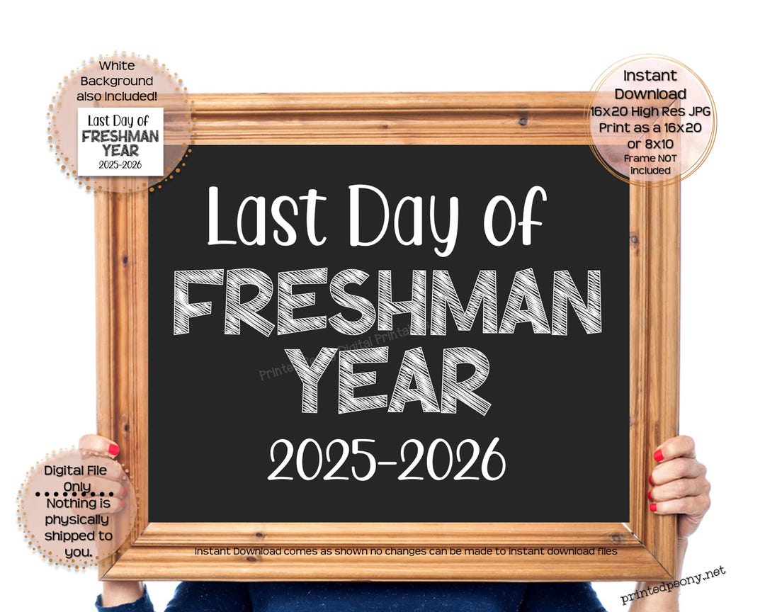 Last Day of Ninth Grade Printable Sign Last Day of School Sign 9th ...