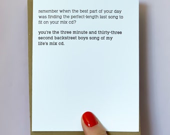 Backstreet Boys Nostalgic Love Letterpress Card