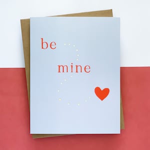 Tarjeta de San Valentín be Mine Gold Foil