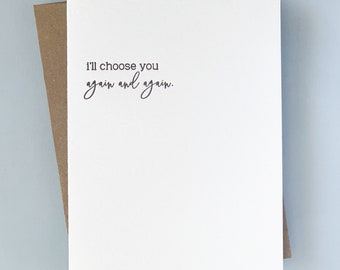 Choose You Love Letterpress Card