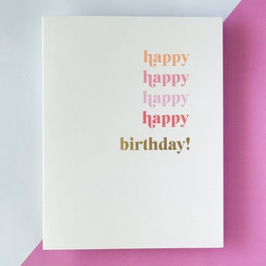 Alles Gute zum Geburtstag bunte GoldFolie Karte