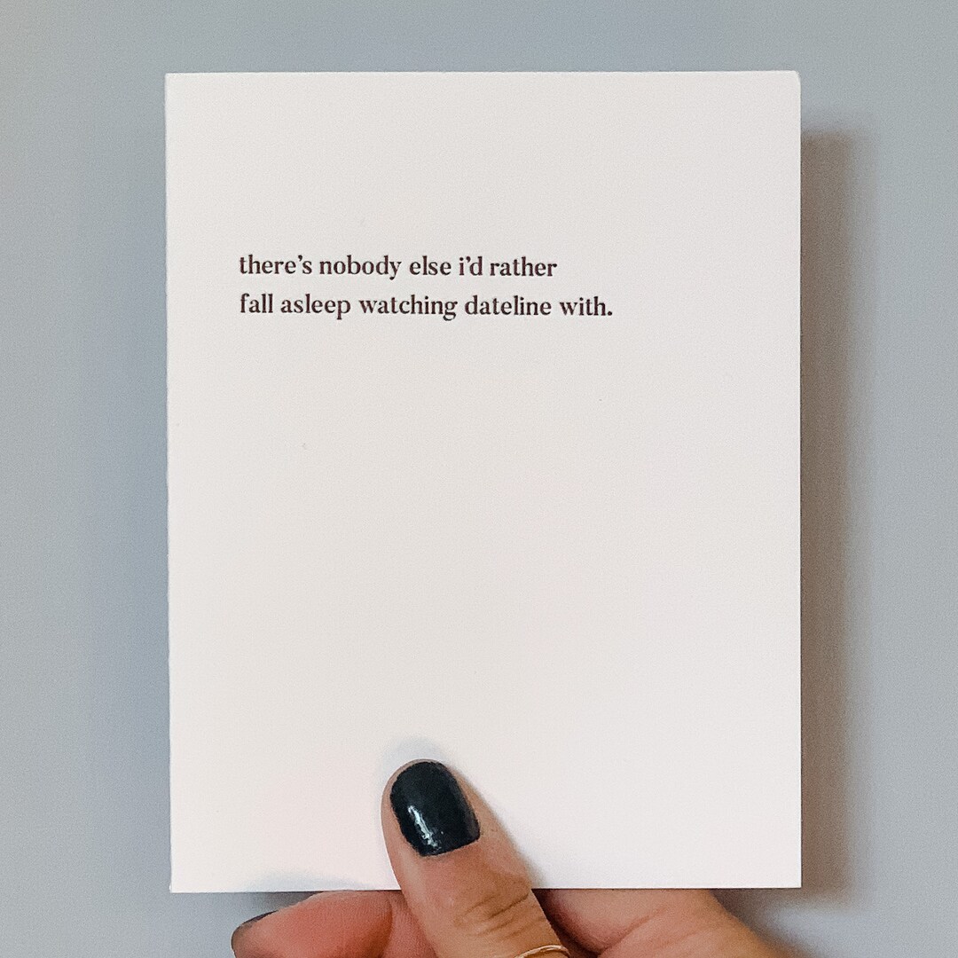 Dateline True Crime Letterpress Card - Etsy