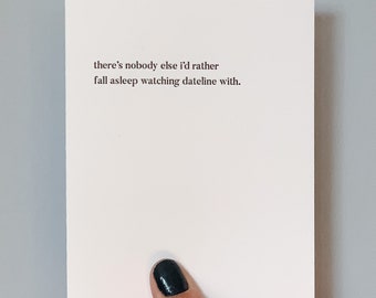 Dateline True Crime Letterpress Card