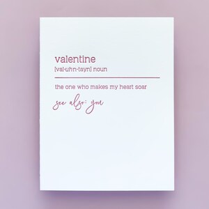 Definition einer Valentine Pink Letterpress Karte