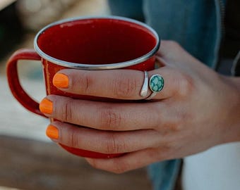 Alaska Salmon Skin Ring, Adjustable Sterling Silver Wrap