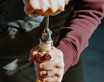 Wild Alaska Salmon Scale Ring, Hypoallergenic Pewter, Mermaid Jewelry