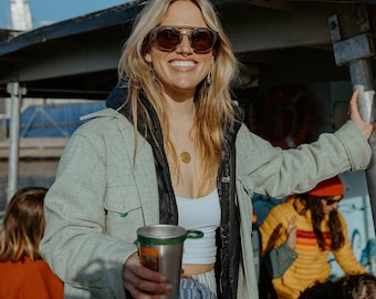 Alaska Wild Salmon Skin Pendant, Ocean Necklace, Upcycled Jewelry