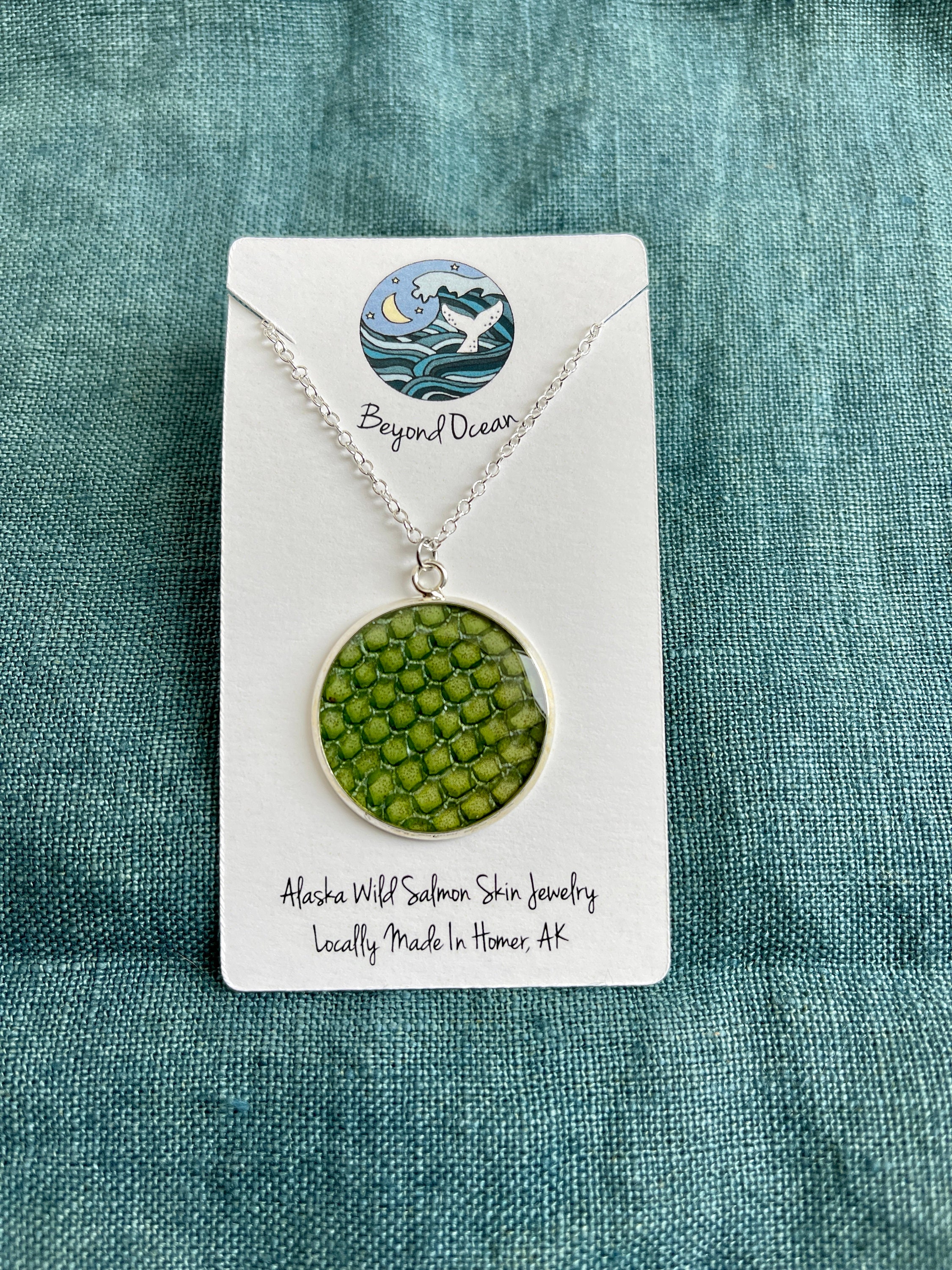 Alaska Wild Salmon/ Fish Skin Jewelry/ Mermaid Gifts/ Ocean