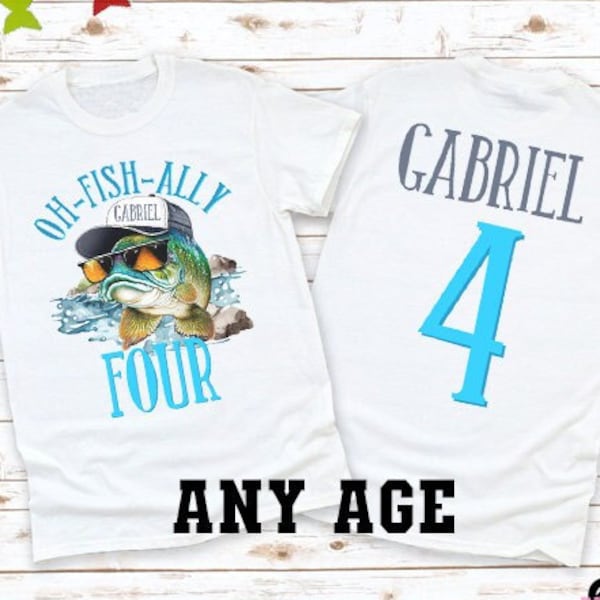 Personalized Oh fish ally shirt | Fishing theme birthday | Fishing shirt | Birthday fish shirt | Bass fishing shirt | Kids birthday shirt