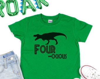 Amdesco Four-A-Saurus 4th Birthday Toddler Sweatshirt