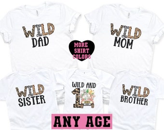 Wild theme family shirts | Wild birthday party shirts | Zoo family shirts | Safari theme shirts | Wild mom | King of the jungle | Matching