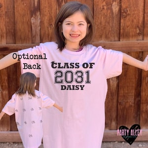 Class of 20xx shirt | School memory shirt | Keepsake shirt | Growing up | 1st day of school | School shirt | Handprint shirt | Graduation