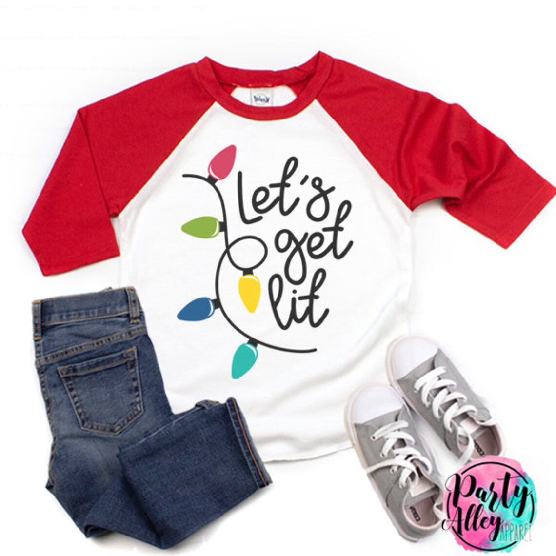 let's get lit shirt christmas