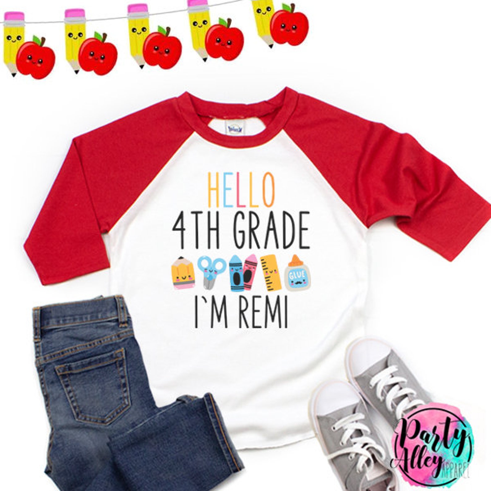 Fourth grade shirt Back to school shirt First day of 4th | Etsy