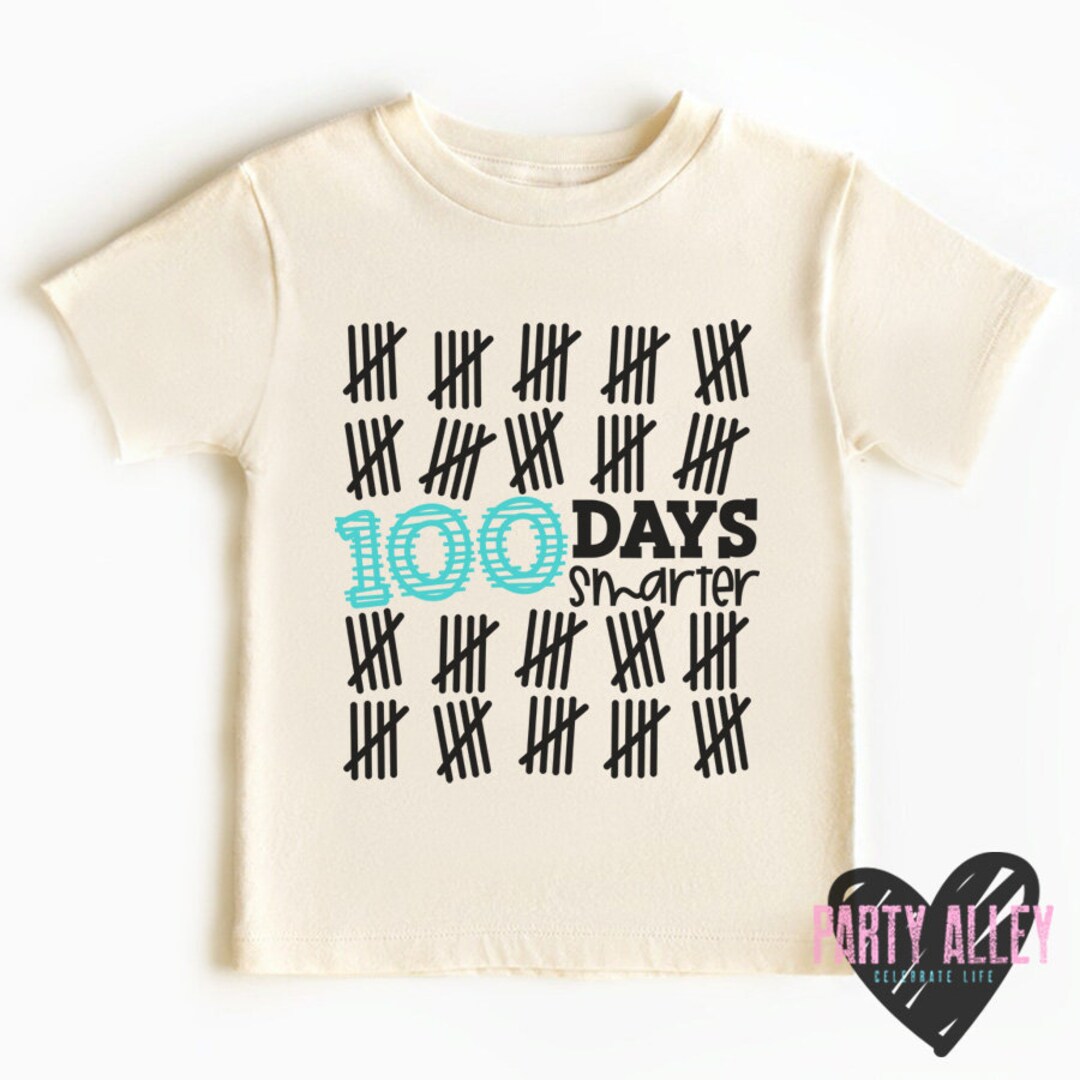 100 Days Smarter Shirt 100th Day of School 100 Days School Shirt Tally ...