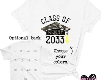 Class of 20xx shirt | School memory shirt | Keepsake shirt | Growing up | 1st day of school | School shirt | Handprint shirt | Graduation