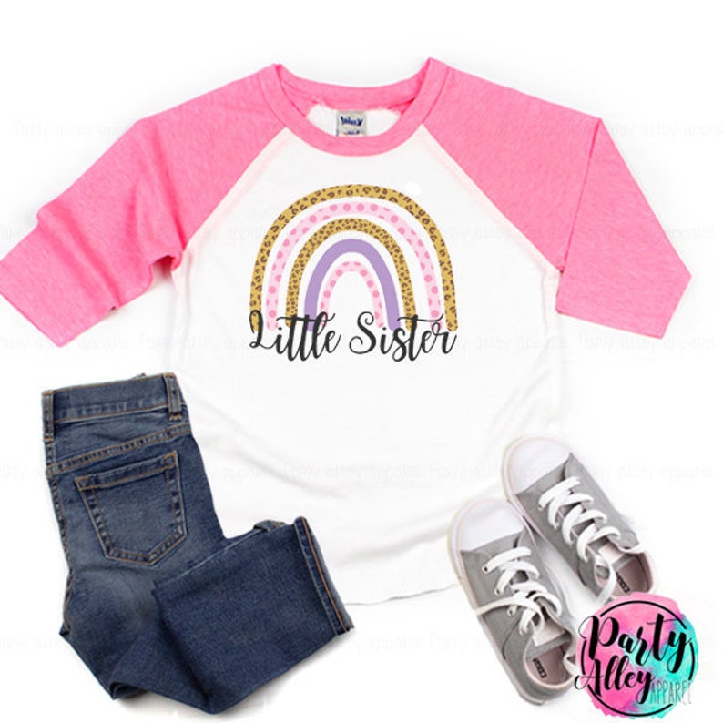Girl sister Rainbow baby Rainbow little sister shirt Matching sister shirt little sister shirt New sister shirt Rainbow sister