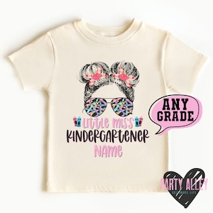 Little miss kindergartener shirt | Girls kindergarten t-shirt | Back to school shirt | First day of Kindergarten | First day of school