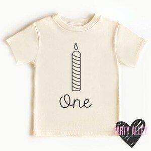 First Birthday Shirt | Candle Shirt | One Candle Birthday Shirt | Minimalistic Birthday Shirt | Kids Birthday Shirt | My First Birthday