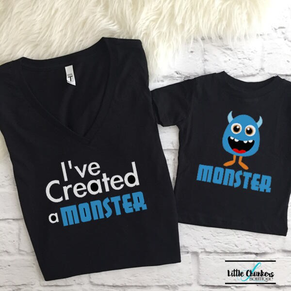 I've Created A Monster Set mommy and me mommy and me | Etsy