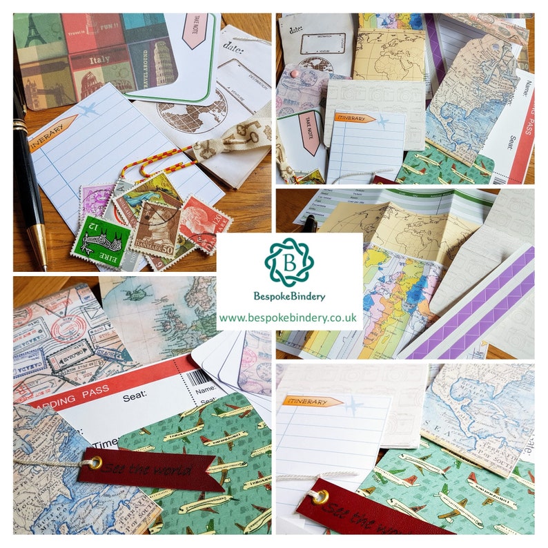 Leather Travel Journal With Envelope Pockets and Travel Etsy