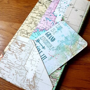 Map Design Traveler's Notebook Insert: Card Pocket Storage