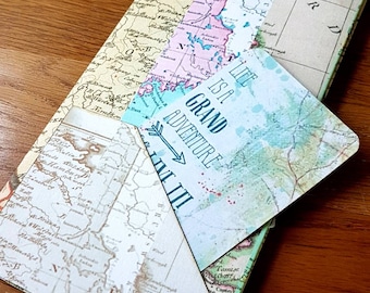 Carnet de notes du voyageur Map Design : rangement dans la poche pour cartes