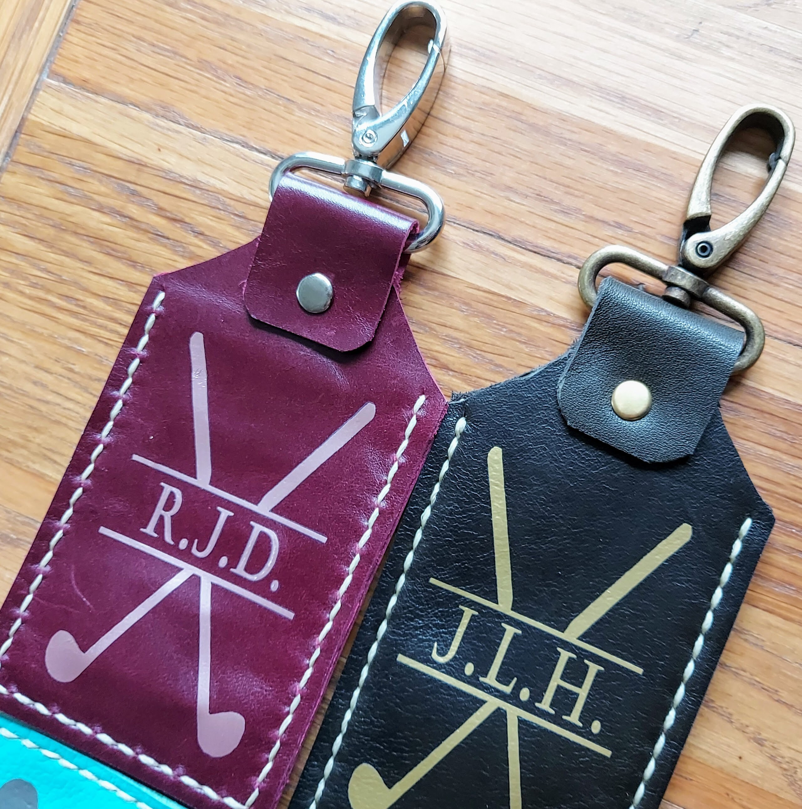 Custom Leather Golf Bag Tag Golf Tee Holder Clip Golf Gift Etsy UK