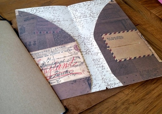 Travelers Notebook Insert Handmade Junk Journal Ephemera Fauxdori