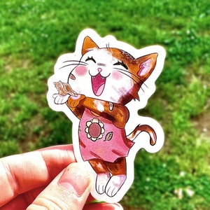 cute cute kitty cat sticker!!! look she has a shell!!