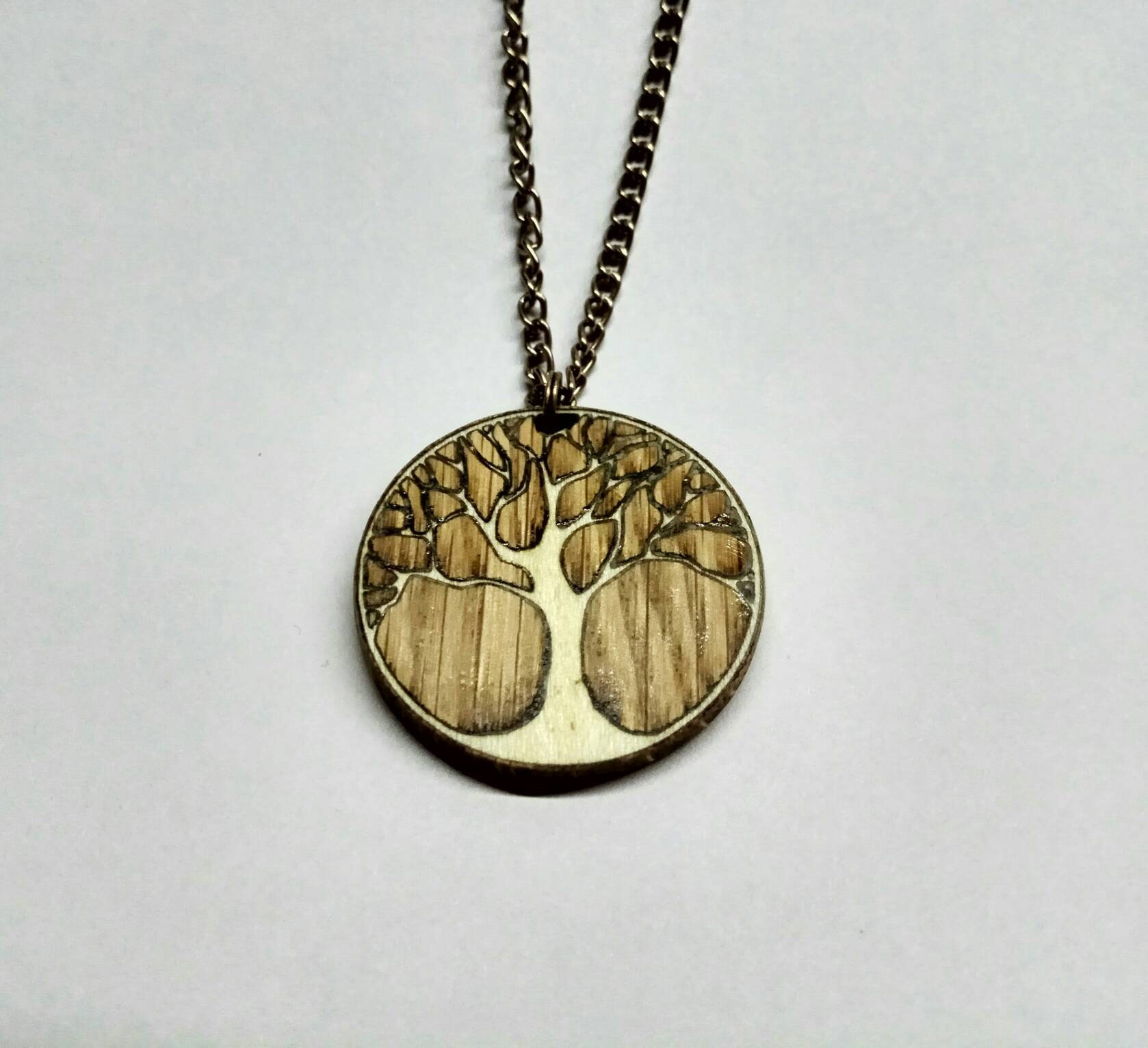 Handmade Wooden Tree of Life Pendant Etsy New Zealand