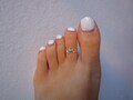 Beautiful Tiny Turquoise Spiral Adjustable Toe Ring