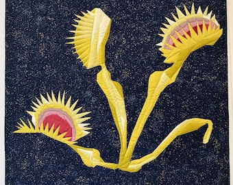 Venus Fly Trap Quilt Pattern - FPP, Modern Quilting (PDF Pattern)