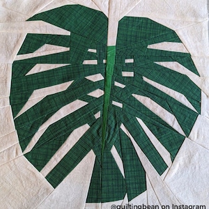 Monstera Leaf FPP Block Pattern